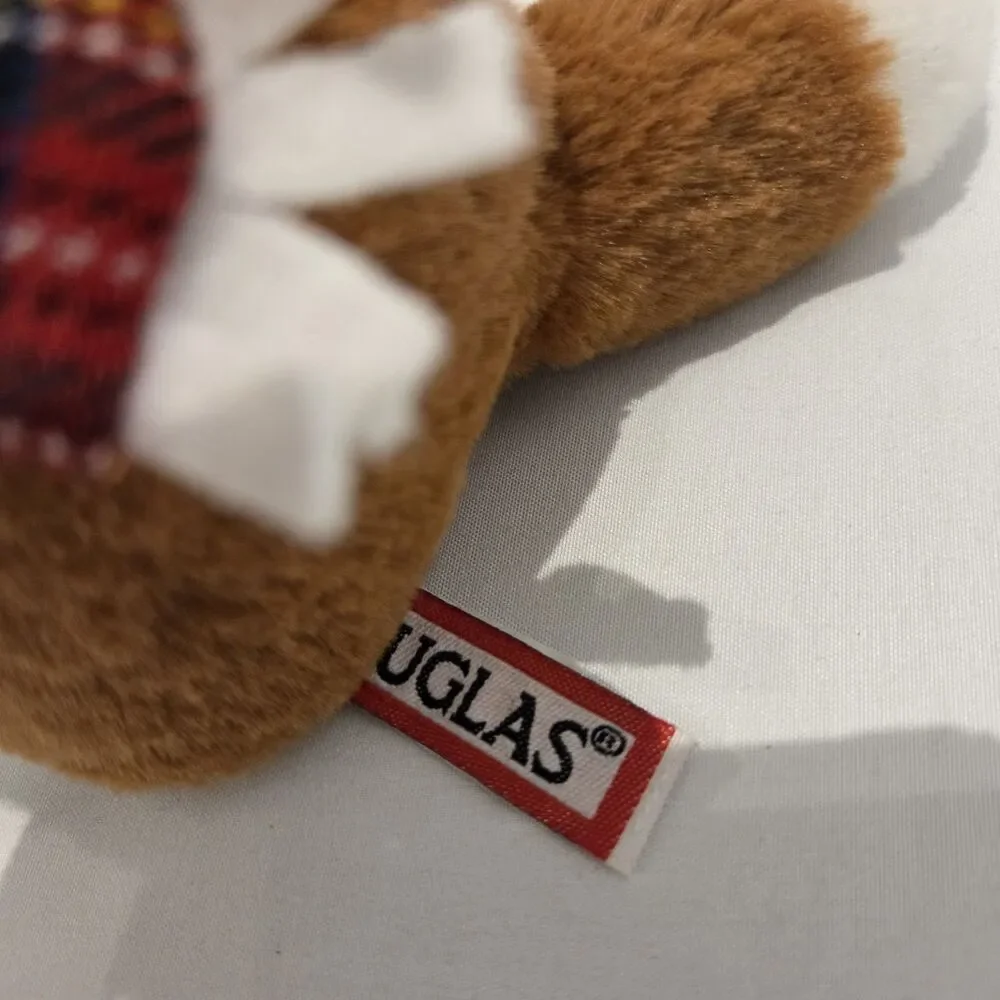 Douglas Winter Friends Fox with Red Plaid scarf Plush Toy Stuffed Animal Beans